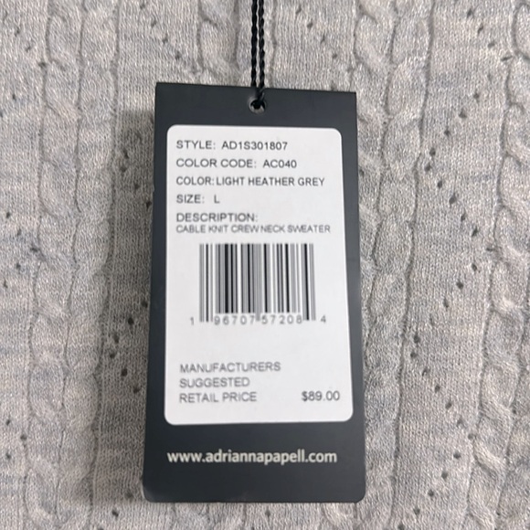 Adrianna Papell Puff Sleeved Sweater Size Large NWT - Picture 2 of 5